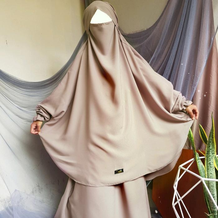 BAJU ANAK PEREMPUAN MODEL FRENCH KHIMAR JILBAB SET MUSLIM PANJANG GAMIS SYARI DRESS TANGGUNG WANITA
