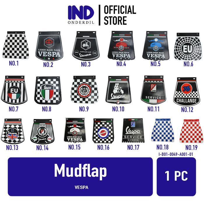SIAPKIRIM Mudflap Vespa Super Sprint Px Ps Exclusive Excel Karet Kepet Cepet Belakang Penahan Aksess