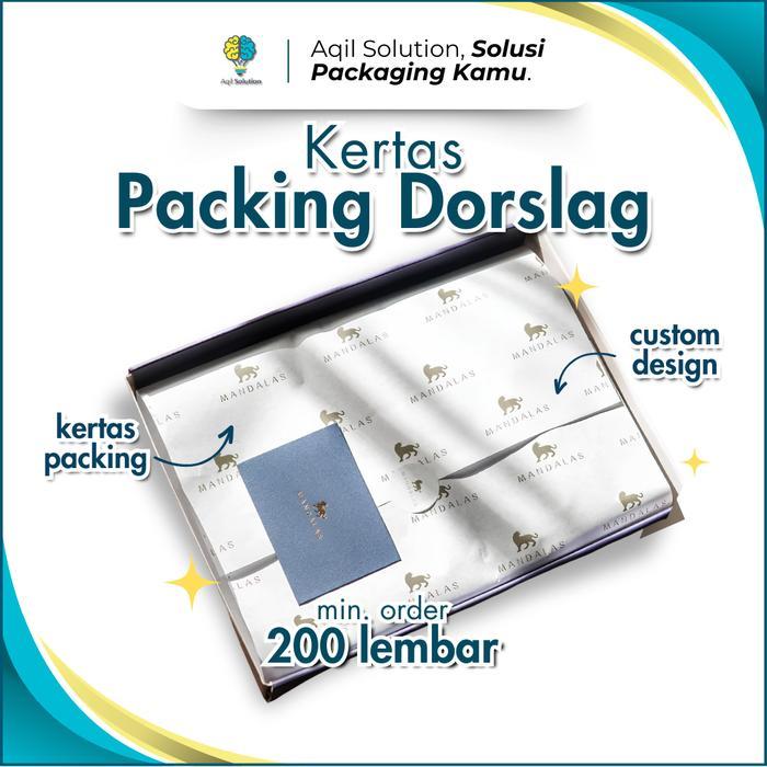 (Custom logo 200pcs) Kertas Dorslag minim rendah Cetak / Wrapping paper/ Bungkus Baju/ Bungkus