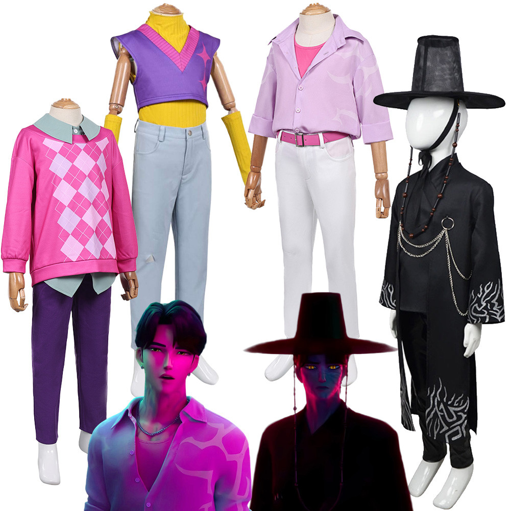 Fantasia Demon Hunter Of Saja Boys Jinu Cosplay Boys Singing Suit 2025 Movie Disfraz Costume