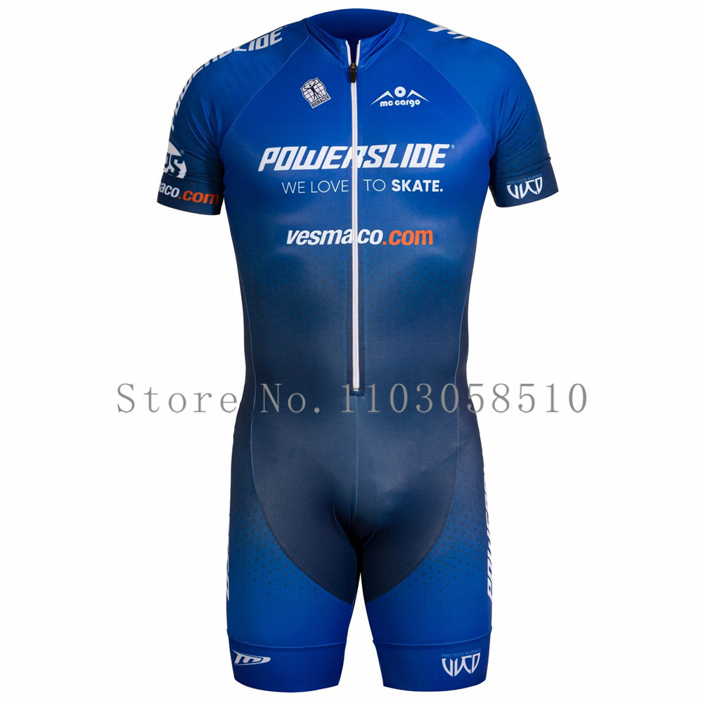 Powerslide Triathlon Skater suit bodysuit jersey skinsuit speed Inline Roller Skate ride speeds