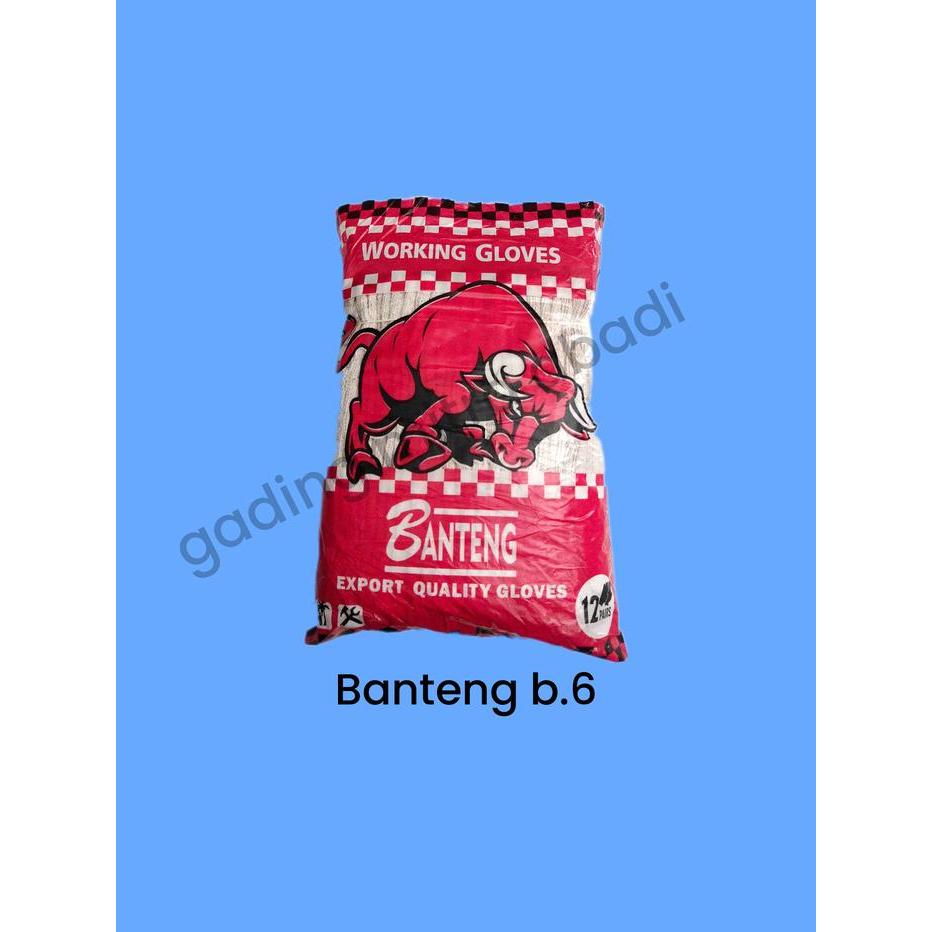 Stok Baru Banteng Benang 6 Sarung Tangan Rajut / Kerja Sarung Tangan