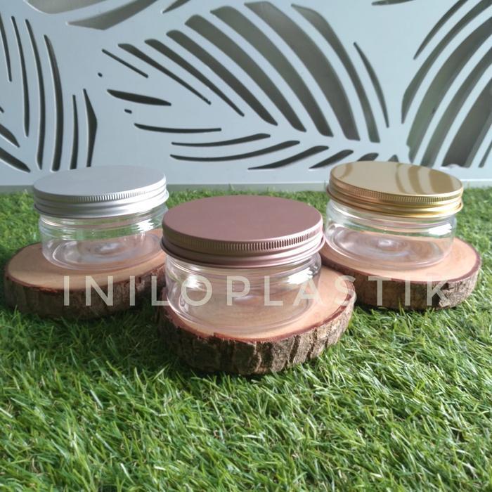 Toples Plastik Bulat Serbaguna 200 ml / Jar 200ml + Tutup Alumunium