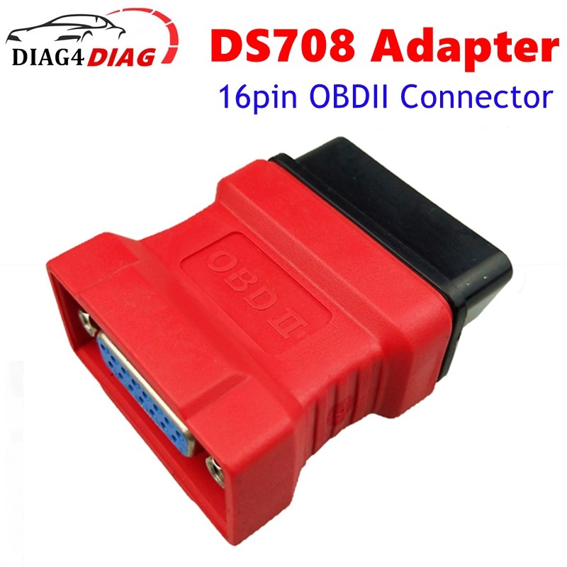 Original OBDII 16 Pin Adapter Connector For Autel Maxidas DS708 OBD2 Scanner Key Programmer Car Keys