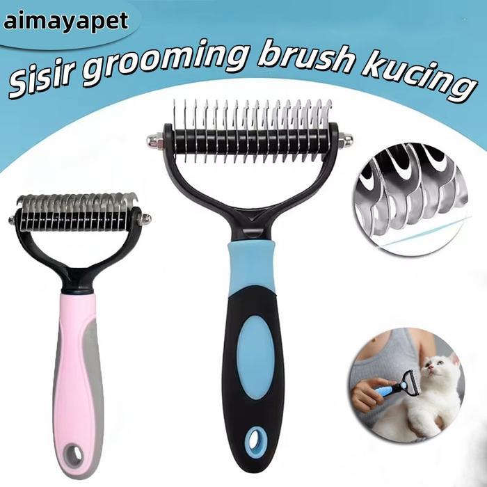 [aimayapet]Sisir Bulu Kucing Sisir Grooming Anjing Kucing Pet Grooming Sisir Hewan - Sisir Grooming