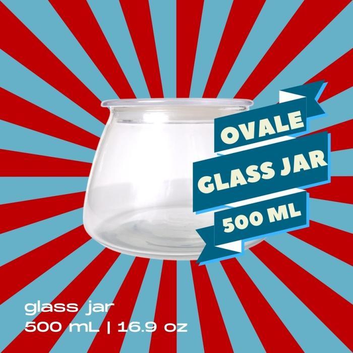 Stok Baru OVALE Glass Jar 500 mL Toples Kaca Kedap Udara Jar Kaca Libbey