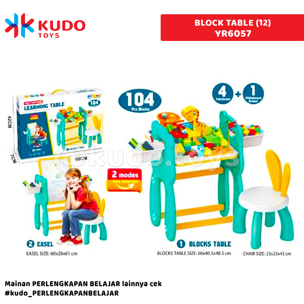 Kudo Toys - Mainan Anak BLOCK TABLE (12) YR6057