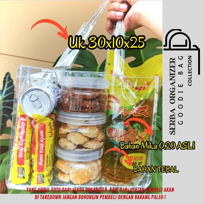 Tas Mika souvenir 25x10x25 Tas souvenir Tas Kue Tas Hampers tas besek Bag Putih