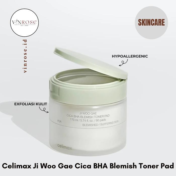 Celimax Ji Woo Gae Cica BHA Blemish Toner Pad Korea Skincare Pad