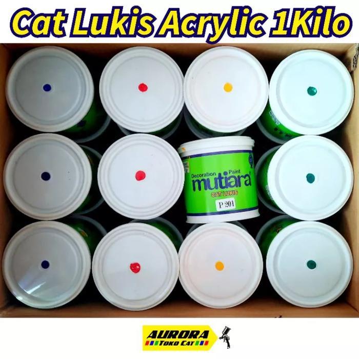 Cat Lukis MUTIARA crylic 1Kilo 1 Kg Cet Akrilik Akrilic Cat Lukis Mura