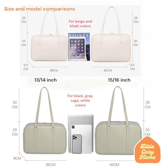 Y2K Leather Laptop Bag Tas Laptop Wanita Tas Kantor