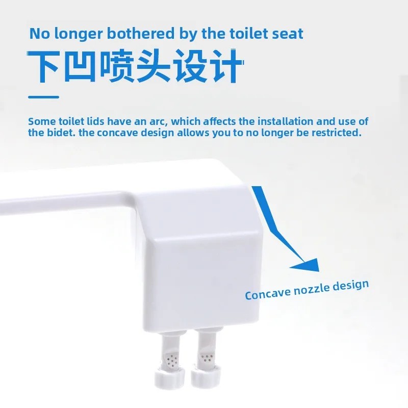 Smart Toilet Bidet Attachment No-Drill & No-Electricity Bidet Sprayer, Toilet Seat Bidet for