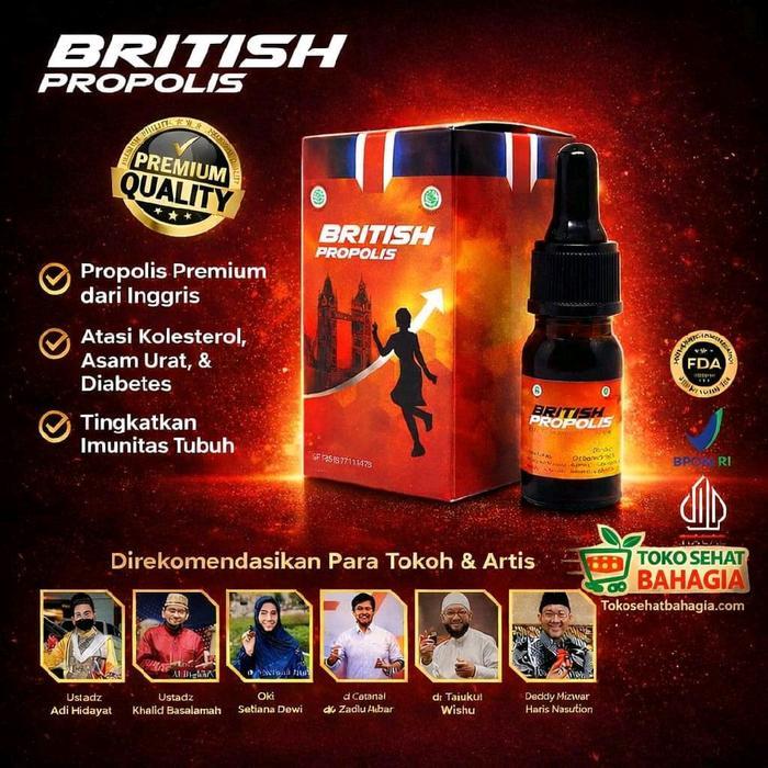 British Propolis Original 100% Obat Diabetes Kolestrol Promil dan Asam Urat HALAL Bpom BP GROUP