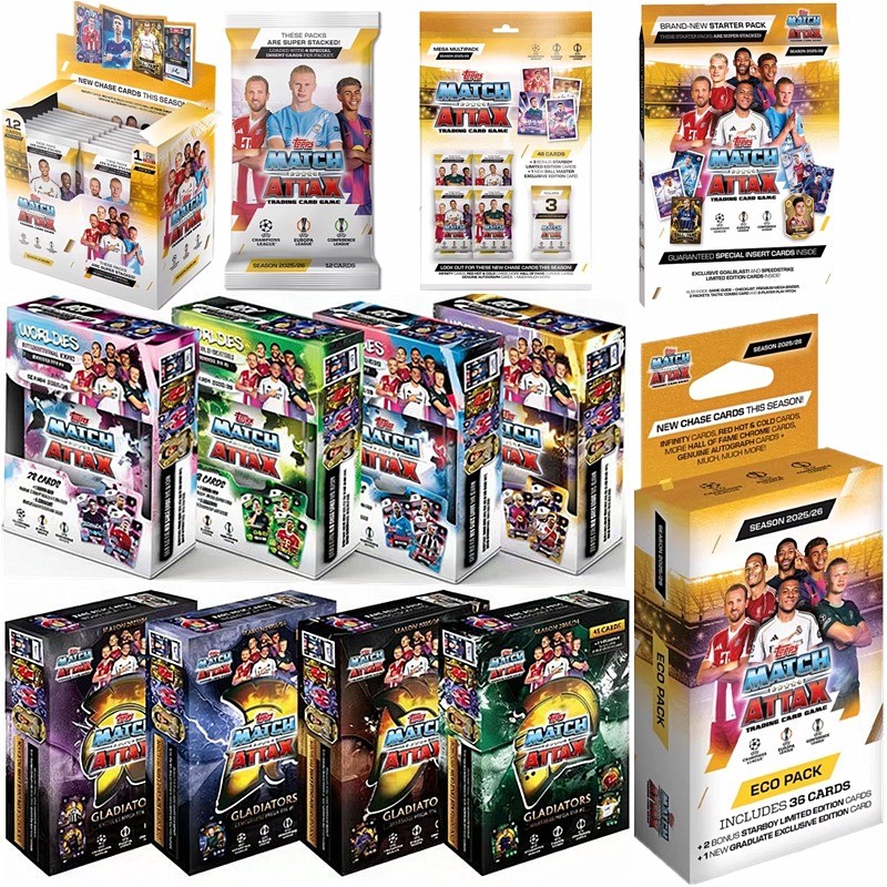 2026 New Season Topps UCC Match Attax 2025/26 Booster Pack Game Collection Card Full Box Series