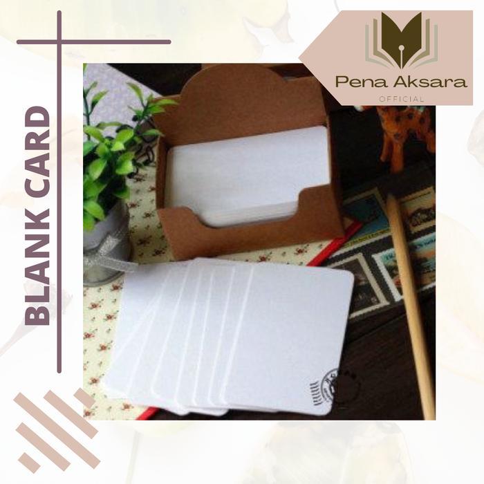 BLANK CARD KARTU NAMA POLOS / KARTU UCAPAN VINTAGE COKELAT DAN PUTIH