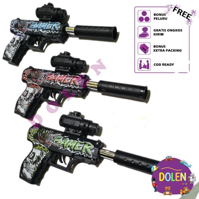 Pistol Mainan P99 Water Gel Blaster WGG Peluru Jelly Tembakan Kokang