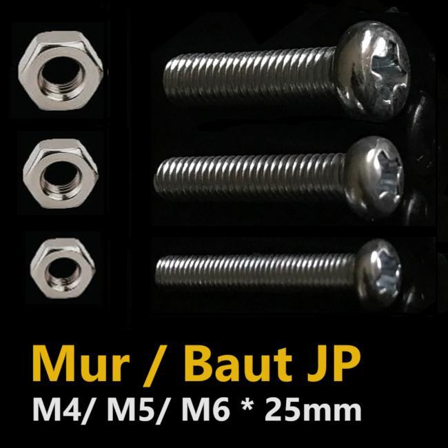 Baut JP Mur M4 M5 M6 Obeng Plus Bulat Kaki Spacer PCB Box Kotak Fan