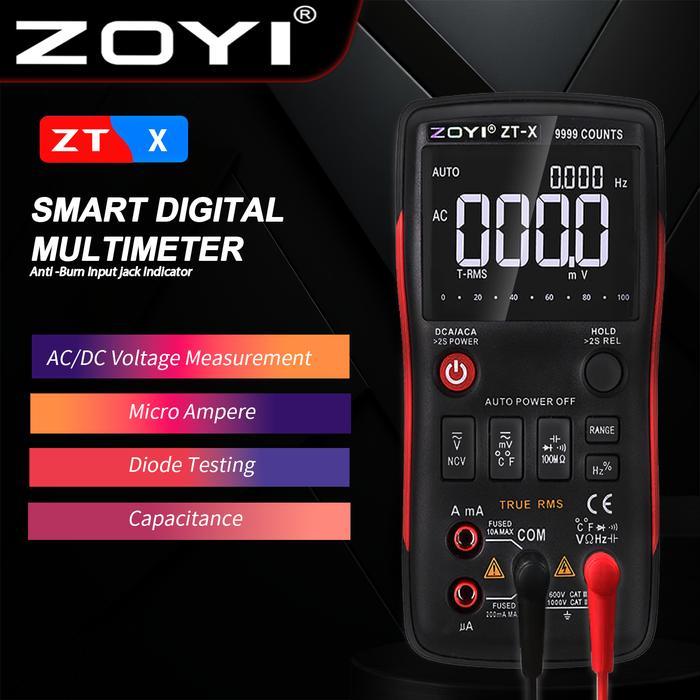 Promo Zoyi Zt-X Auto Multimeter Digital Multitester Avometer Digital Ori