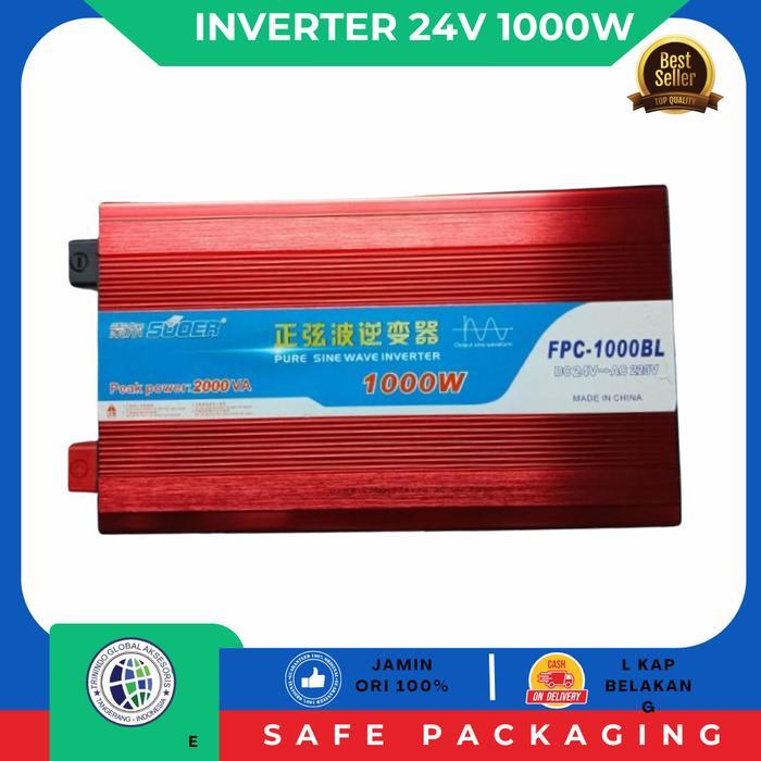 INVERTER 24V 1000 WATT/ INVERTER SUOER DC 24v-AC 220V 1000 WATT PEAK POWER 2000VA/ INVERTER SUOER FP