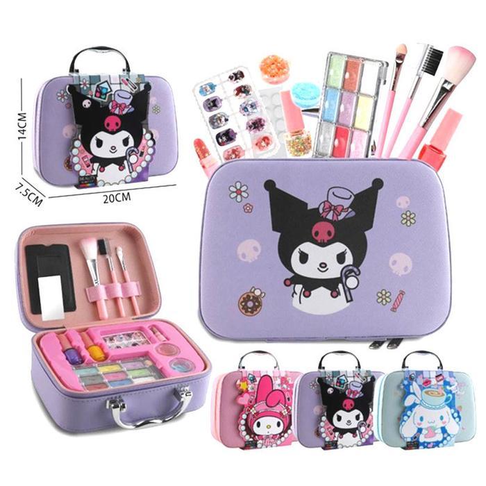 Cocomelon Toys - Mainan Anak Cewek Koper Makeup Set Lengkap Brush Eyeshadow Nail Lipstik Maianan
