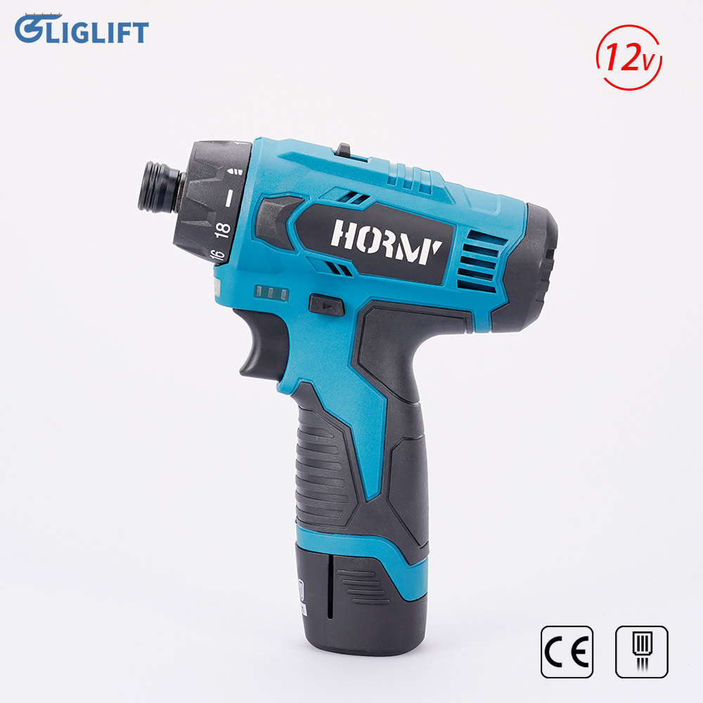 12V Obeng Palu Bor Listrik Impact Tanpa Kabel Dua Kecepatan Kunci Pas Driver Tangan Nirkabel Mini Al
