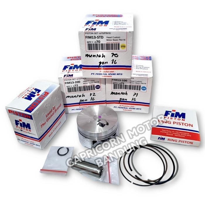 Piston Kit Mentah Custom 70 71 72 Pen 16 Fim13 Fim Izumi Mentahan