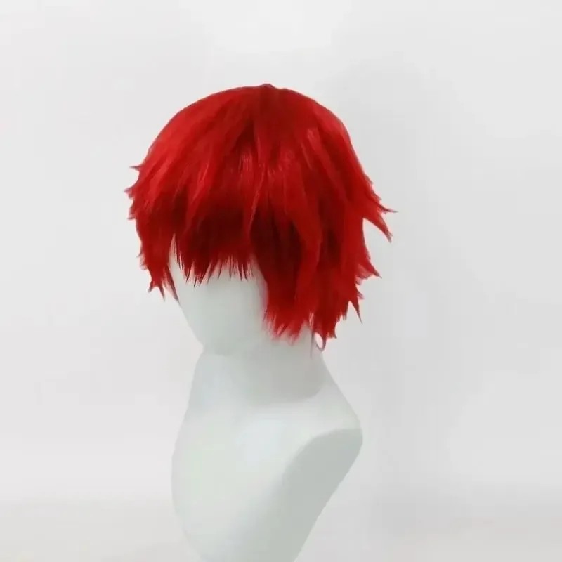 Hokage Ninja Sasori Cosplay Wig Synthetic Short Straight Wig Anime Coser Heat Resistant Fiber Wig