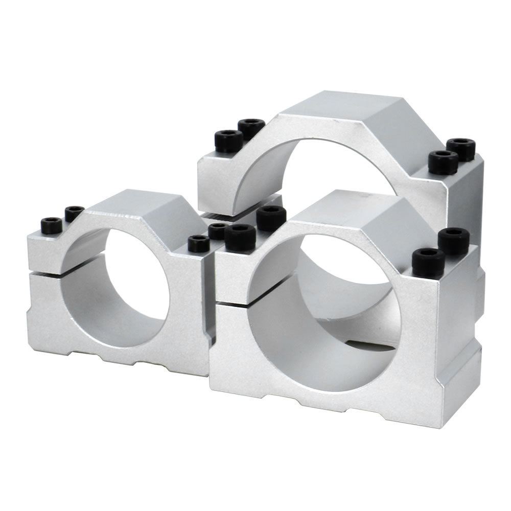 Aluminium CNC Spindle Clamp Holder Fixture Inner Diameter 52mm 65mm 80mm Z Axis Mount Motor Bracket