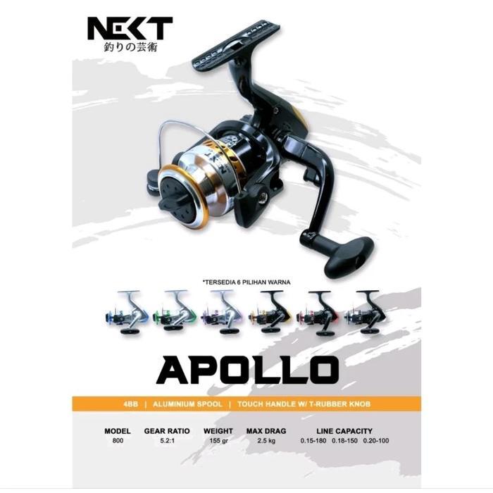 Reel Pancing NEXT APOLLO 800 (4 Bearing) Spool Alumunium Murah - Toms Fishing