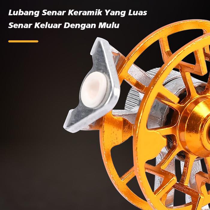 Reel Pancing Kecil / Reel Mini / Full Metal Reel / Penggulung Senar Pancing - Max Drag 3KG