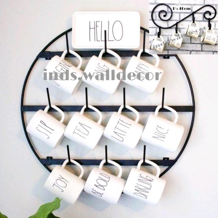 Rak Gelas Tempel Gantung Dinding