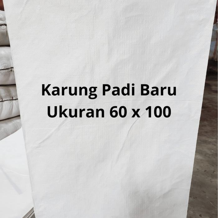 Karung Plastik Baru uk 60 x 100 Putih - Karung Padi Putih - Kantong Plastik Putih / Bagor Putih