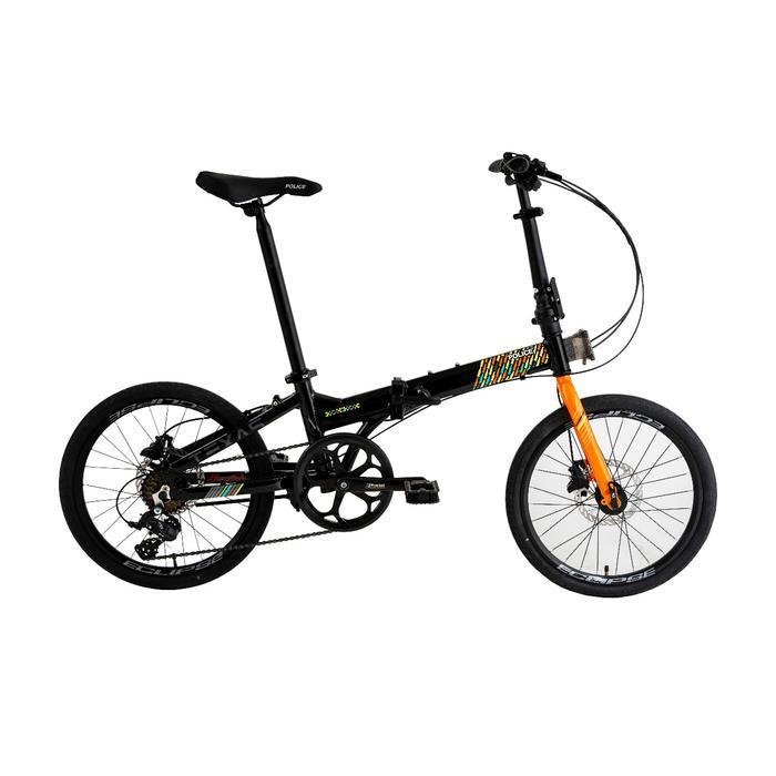 Sepeda Lipat Folding Bike 20 Element Police Texas X Teh Botol Sosro