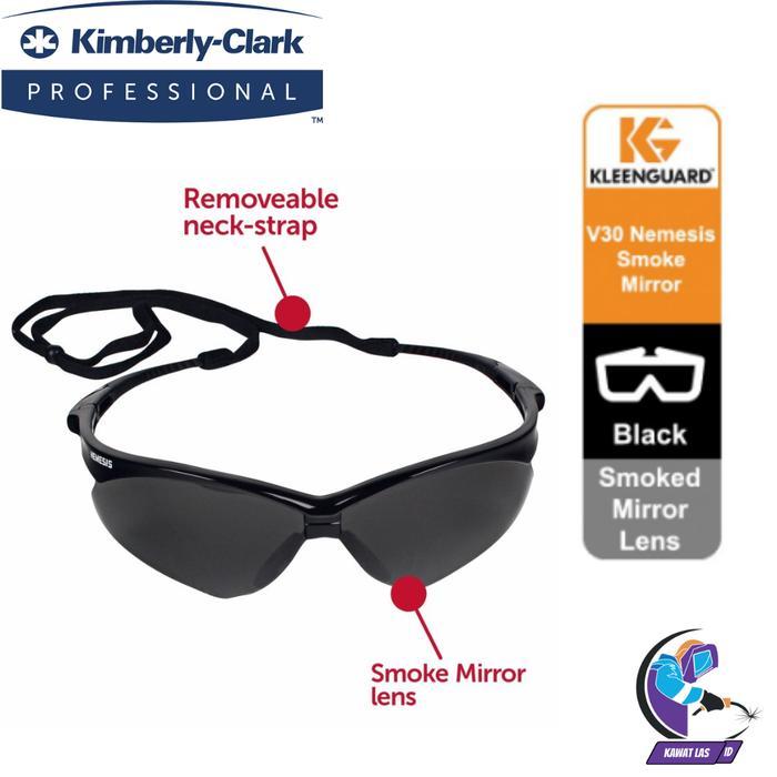 PROMO Kacamata Safety Hitam Sporty/Smoke Mirror/Anti UVA/Jackson V30 Nemesis