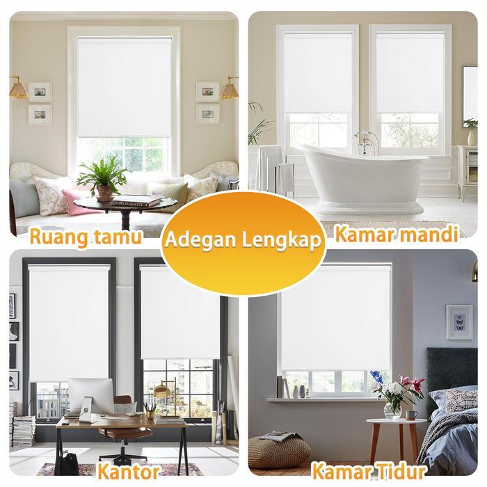 kbr WISPACE Tirai Jendela Minimalis Roller Blind Jendela Gorden Minimalis Tirai gulung Jendela