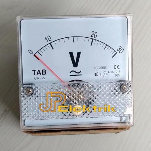 Voltmeter Analog Ac/Dc Cr-65 30V Volt Meter Analog Jarum