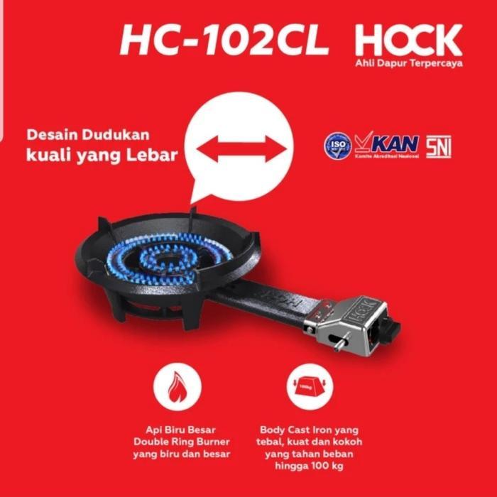 HOCK : HC-102CL KOMPOR GAS TEKANAN RENDAH CATERING CAST IRON HC 102 CL