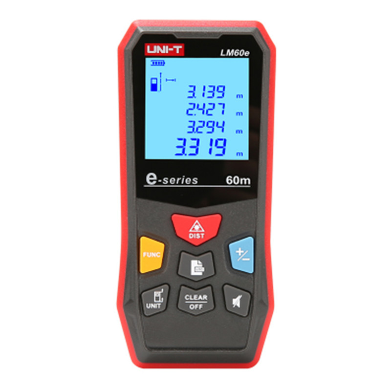 PROMO HARI INI  UNI-T  LM60e Laser Distance Meter Handheld Mini Laser Rangefinder Digital LCD Tape R