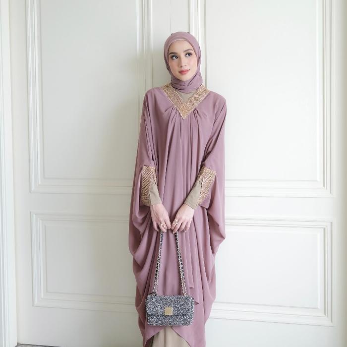 GONEGANI OFFICIAL - Kaftan Wanita Polos Ameera Kaftan Muslim Gamis