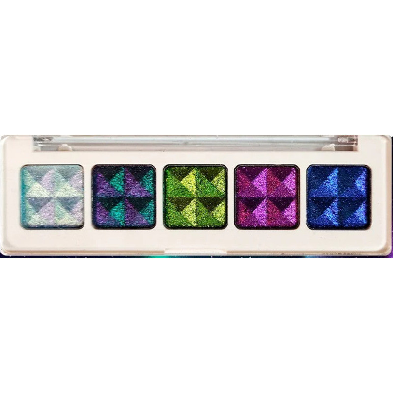 Chameleon Extreme Night Five-color Palette Blue Color Chameleon Eyeshadow Makeup Creative Stage Look
