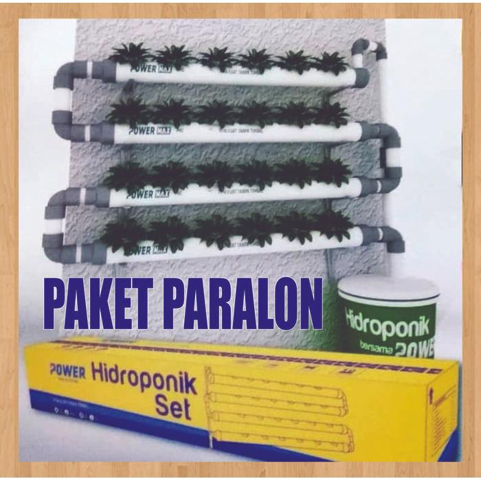 PIPA PARALON HIDROPONIK PAKET POWER 24 LUBANG + pompa