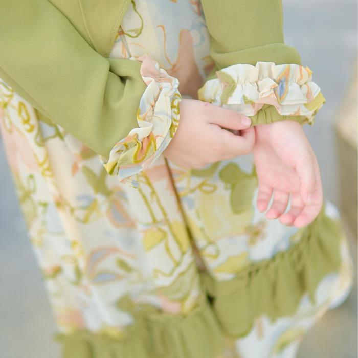 TERLARIS Khalisa Dress Syari //Dress Anak premium//Pakaian Muslim Anak