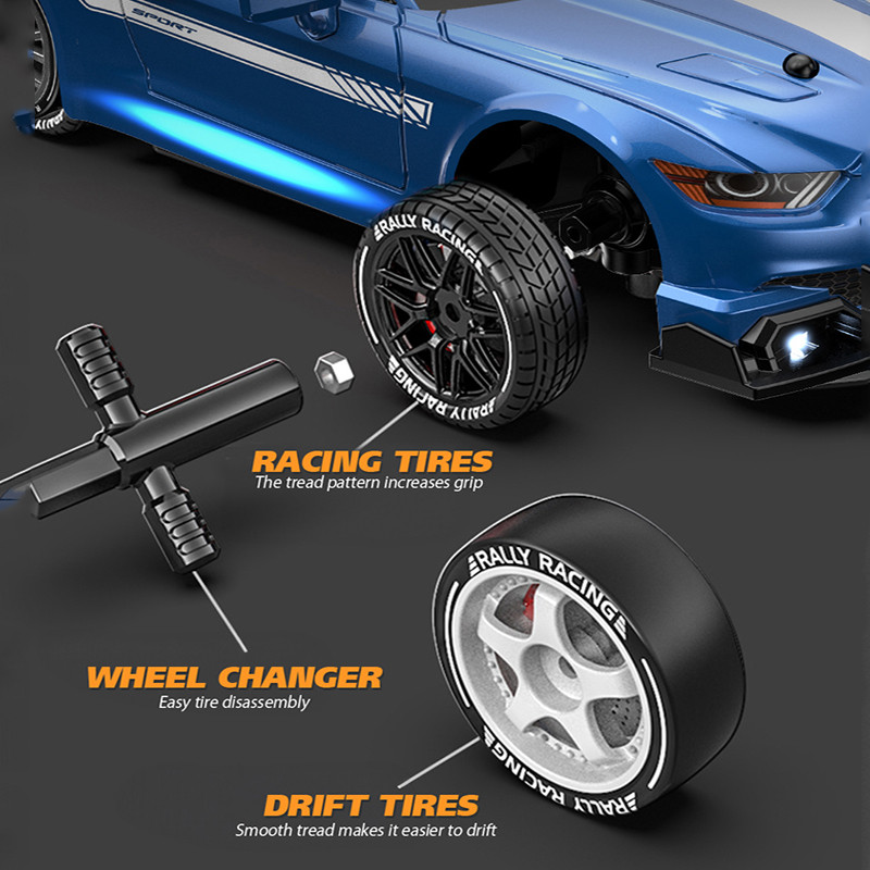 4WD RC Car With LED Remote Control Cars High Speed Fast Drift Racing 2.4G Radio RTR Vehicle GTRPRO