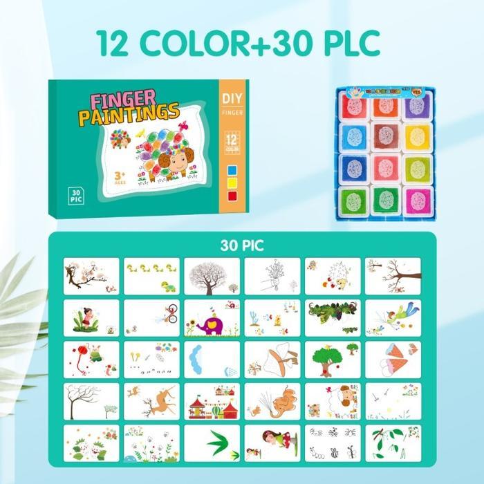 Vixplorn DIY Tangan Painting Finger Painting Melukis Dengan Jari Untuk Anak/Mainan Edukasi Cat Jari