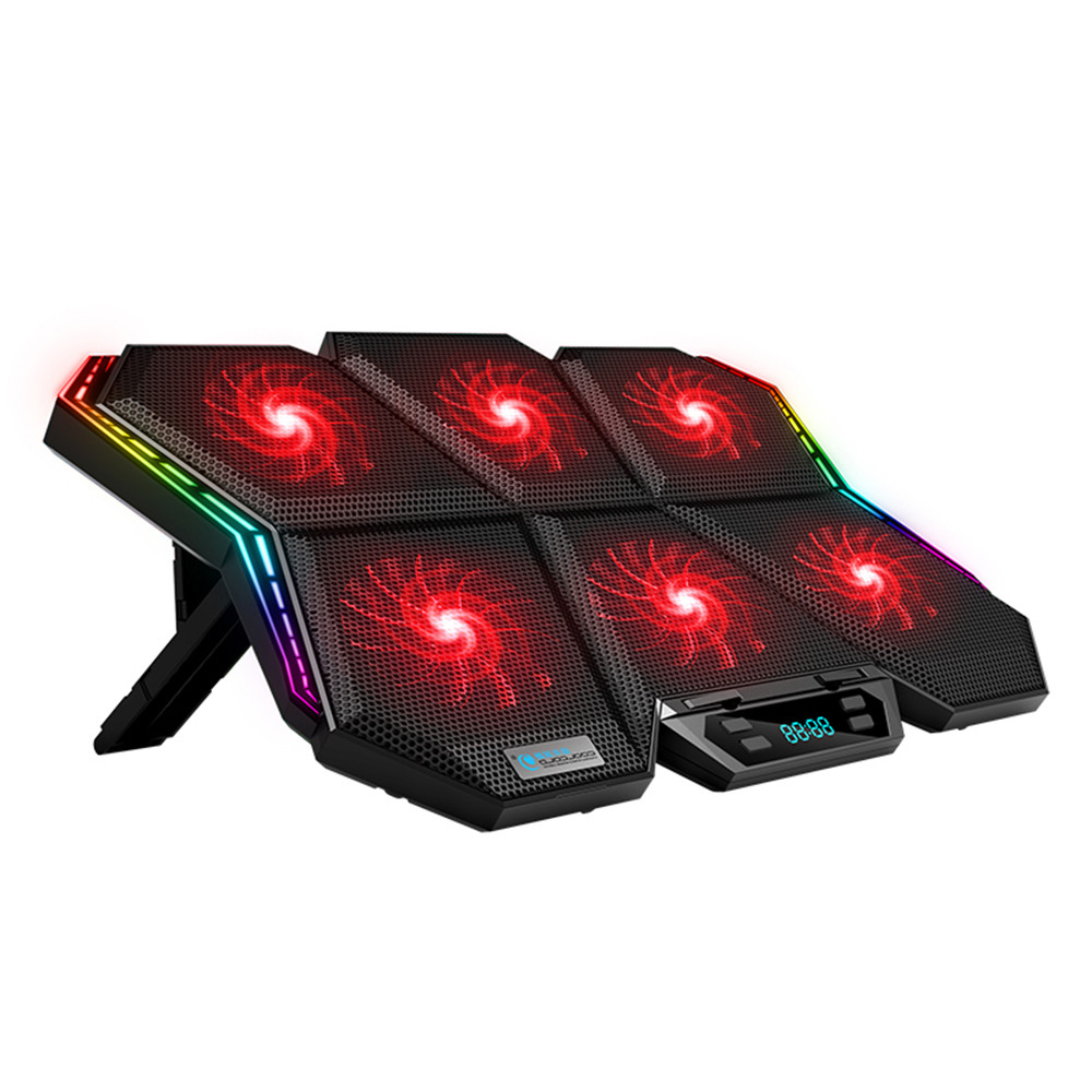 COOLCOLD K40 Notebook Cooler Pad Laptop RGB Ultra Thin Radiator Cooling Base - Hitam