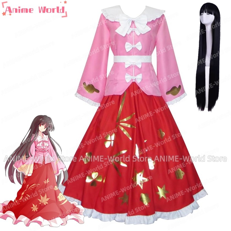 Custom SizeAnime Touhou Project Kaguya Houraisan Outfit Dress Cosplay Costume Lolita Dress Carnival