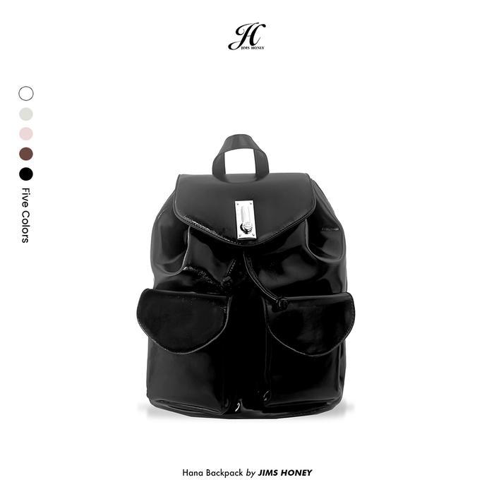 Sedia Jims Honey - Hana Bag - Tas Ransel Korea Wanita Backpack Kulit Sekolah Serut Cewek