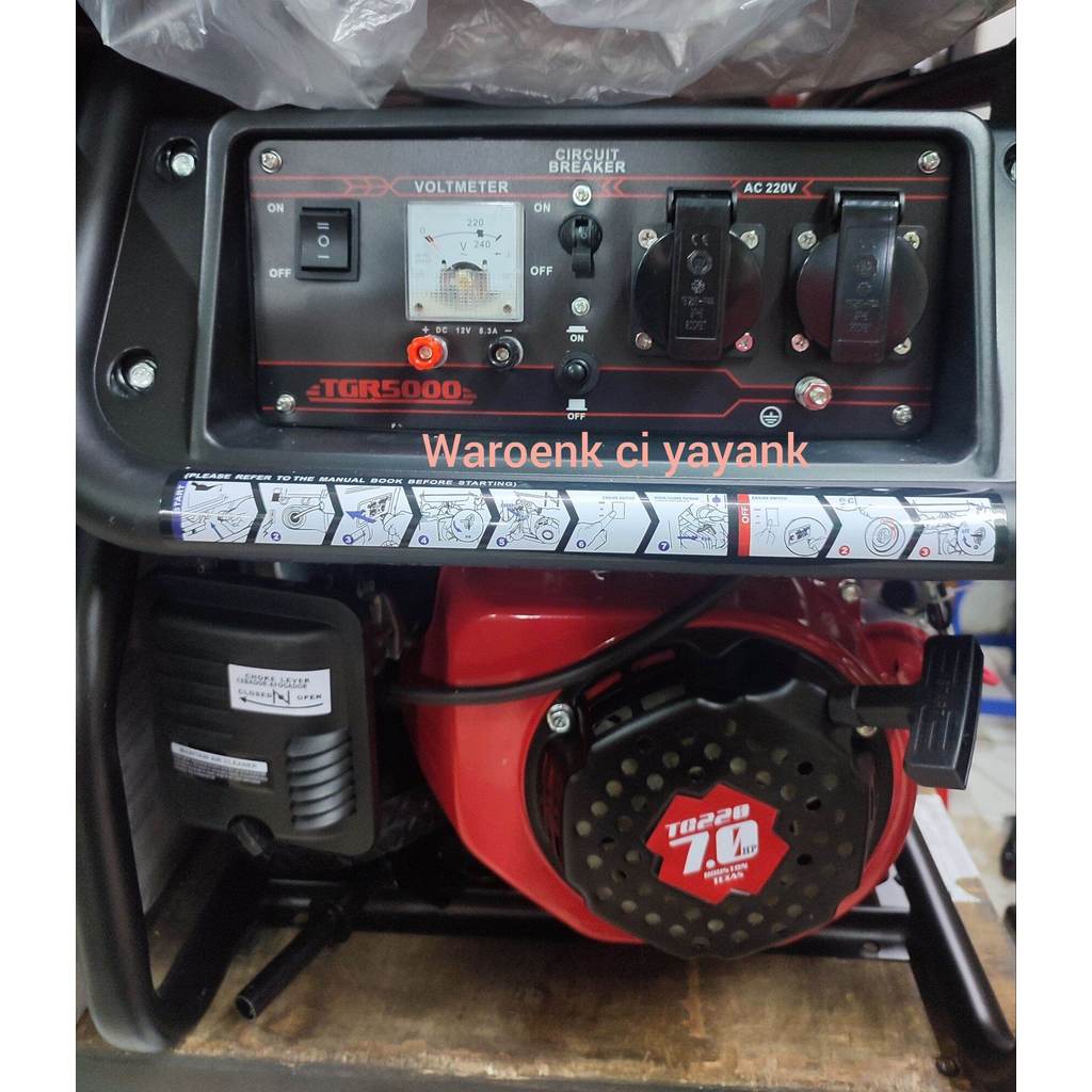 Genset 3000 watt generator Tiger TGR 5000 kualitas terbaik