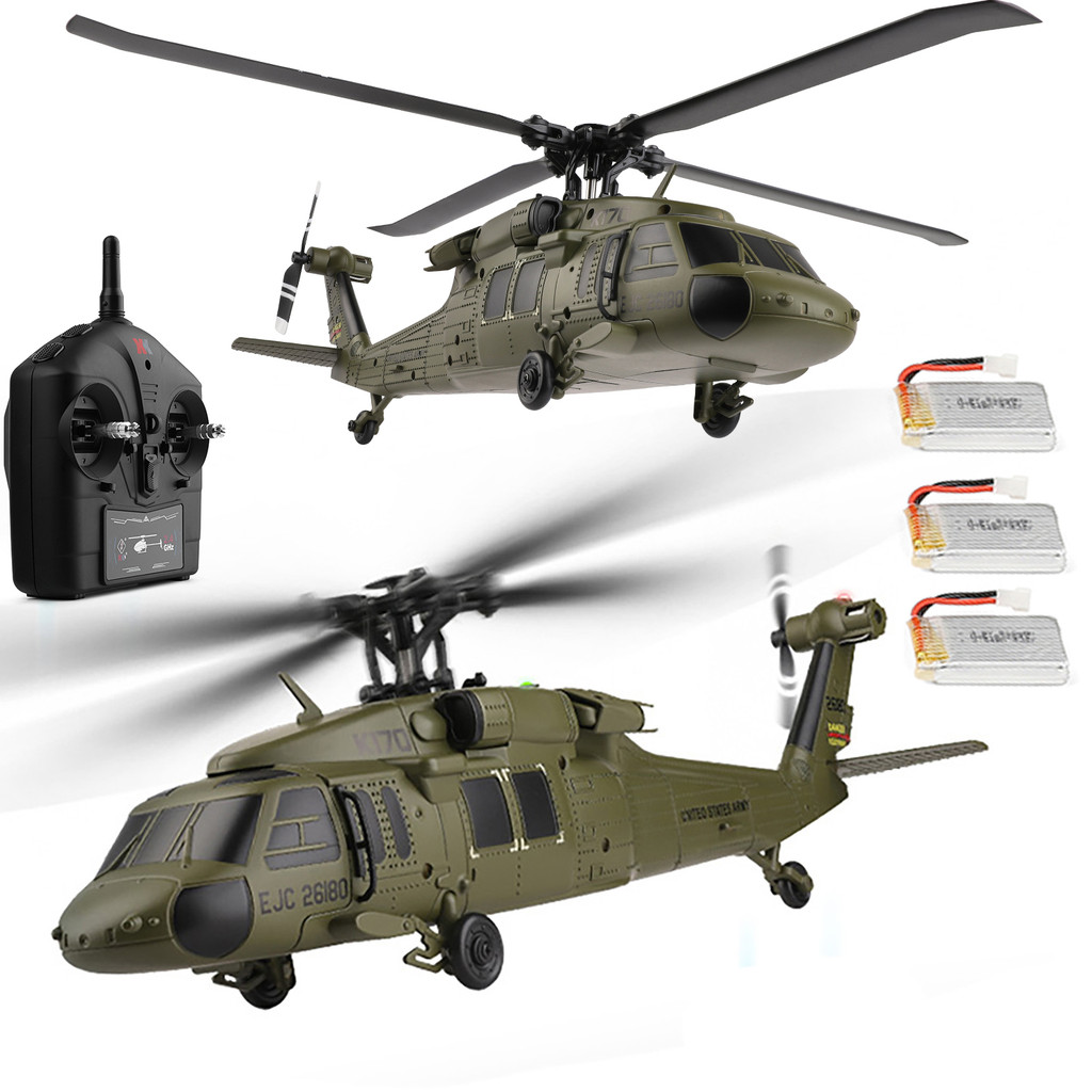 K170 Uh60Lremote Controlled Helicopter Aircraft 2.4Ghz 4Ch Rc Helicopter Heli Aileronless 6-Axis
