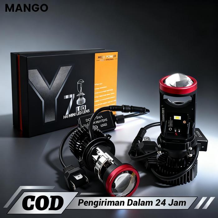 Mini Projie Y7D Lampu Led Mobil Dan Motor H4 /Biled/ Mini Pjector Projie Y7D Super Bright 50 Watt